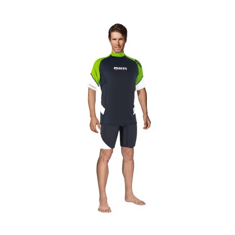 Mares RASH GUARD  S/S Kısa Kol Bol Kesim Erkek L - Açık Yeşil