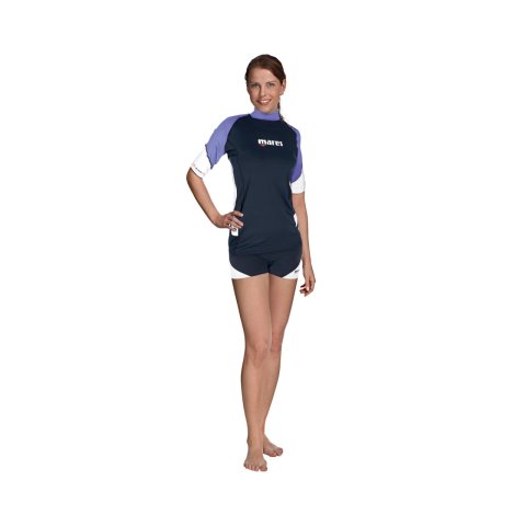 Mares RASH GUARD S/S Kısa Kol Bol Kesim Kadın M - Mor