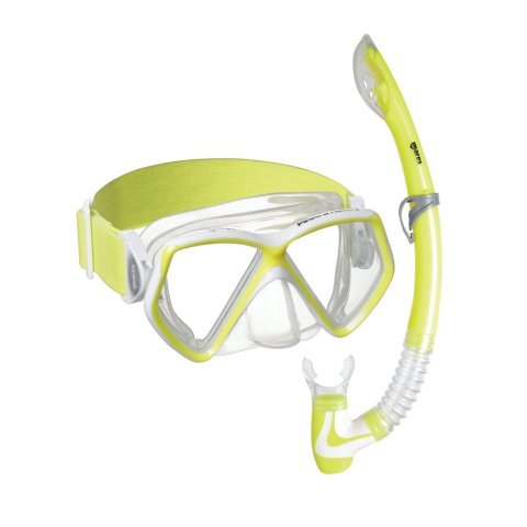 Mares PIRATE NEON Maske Şnorkel Çocuk Seti Şamandıra - Şeffaf/Sarı