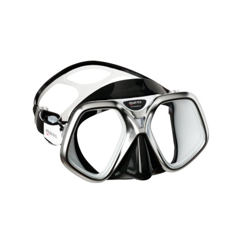 Mares CHROMA LiquidSkin Maske Beyaz/Mavi - Eco Kutu