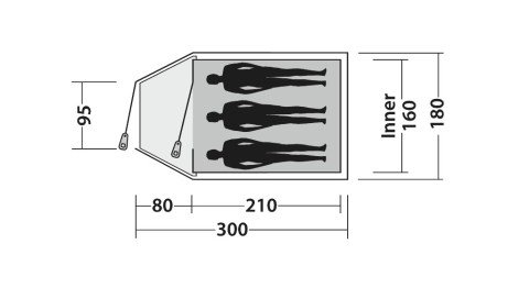 Easy Camp Quasar 300 Steel Blue 3 Kişilik Çadır