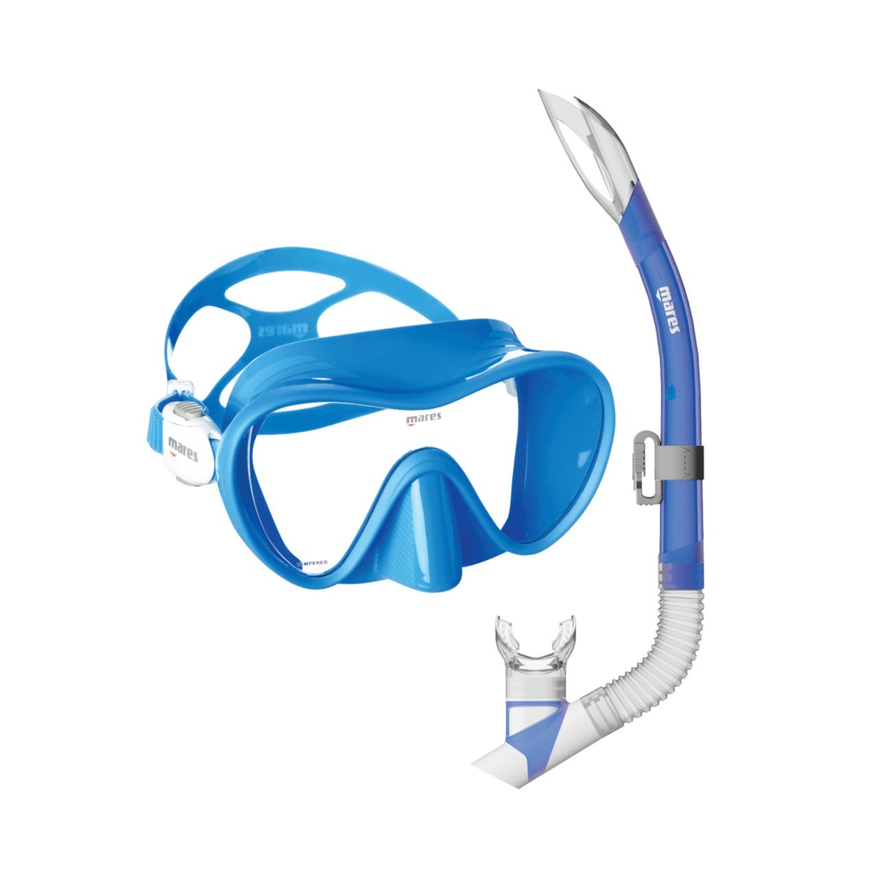 Mares TROPICAL Maske Şnorkel Seti Fileli Çanta - Mavi