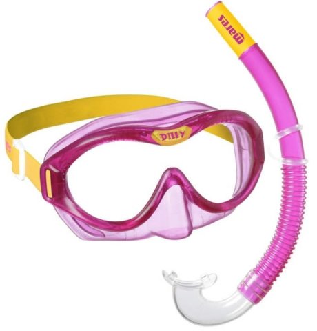 Mares DILLY Maske Şnorkel Çocuk Seti Karton Kutu - Pembe / Sarı