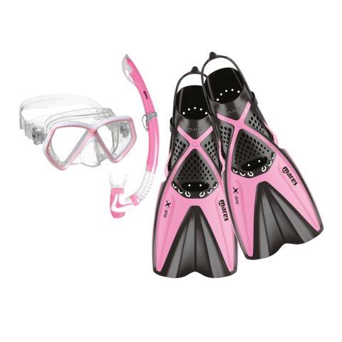 Mares X-ONE PIRATE Maske Palet Şnorkel Seti XS - Pembe