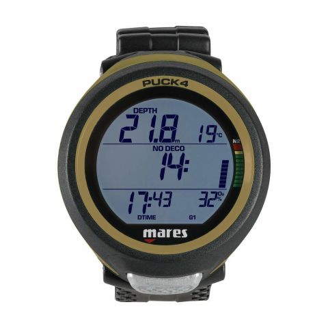 Mares PUCK 4 Dalış Bilgisayarı Siyah/Zeytin Yeşili